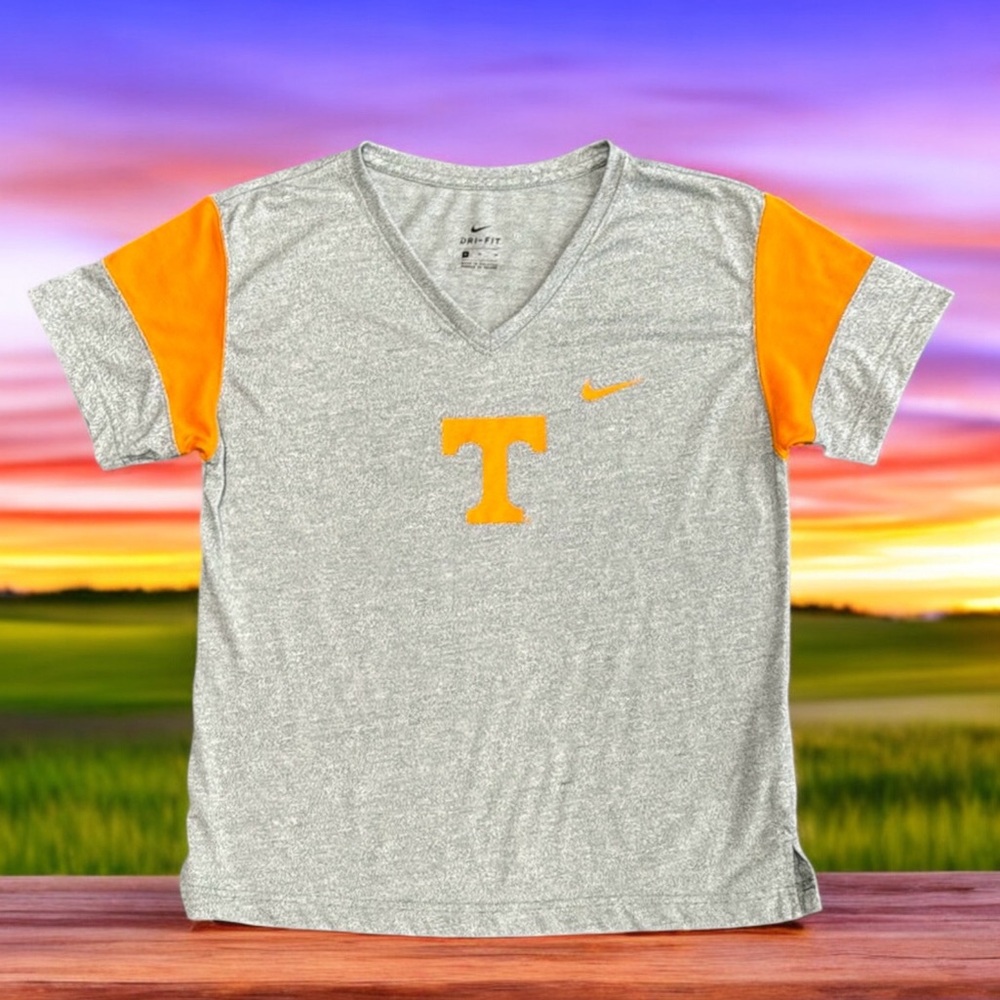 Nike Dri-Fit University of Tennessee UT Vols Women's Knit V-Neck Shirt Top MD